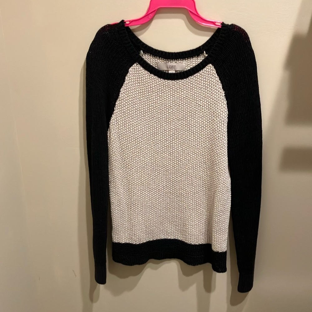 Black and White Loft Sweater